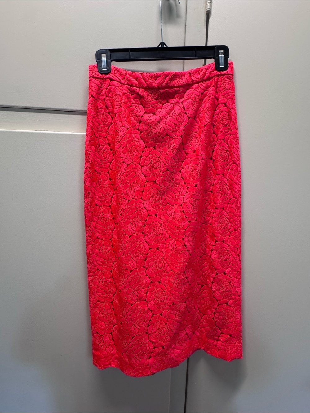 ALC Bright Pink Floral Lace Midi Skirt